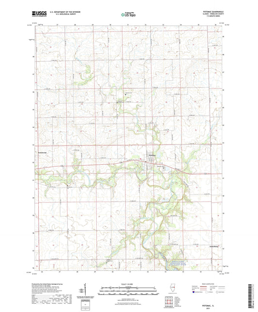 Potomac Illinois US Topo Map Image