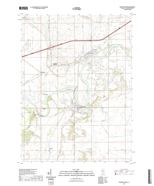 Prophetstown Illinois US Topo Map Image