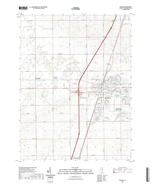 Rantoul Illinois US Topo Map Image