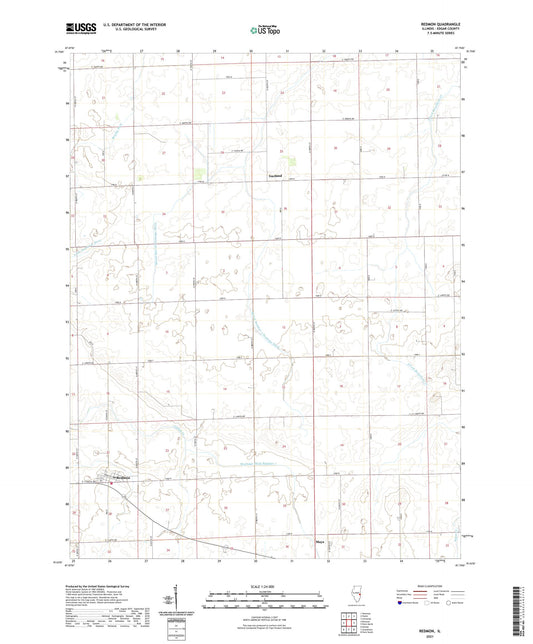 Redmon Illinois US Topo Map Image