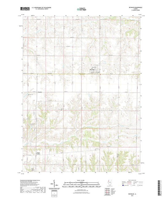 Reynolds Illinois US Topo Map Image