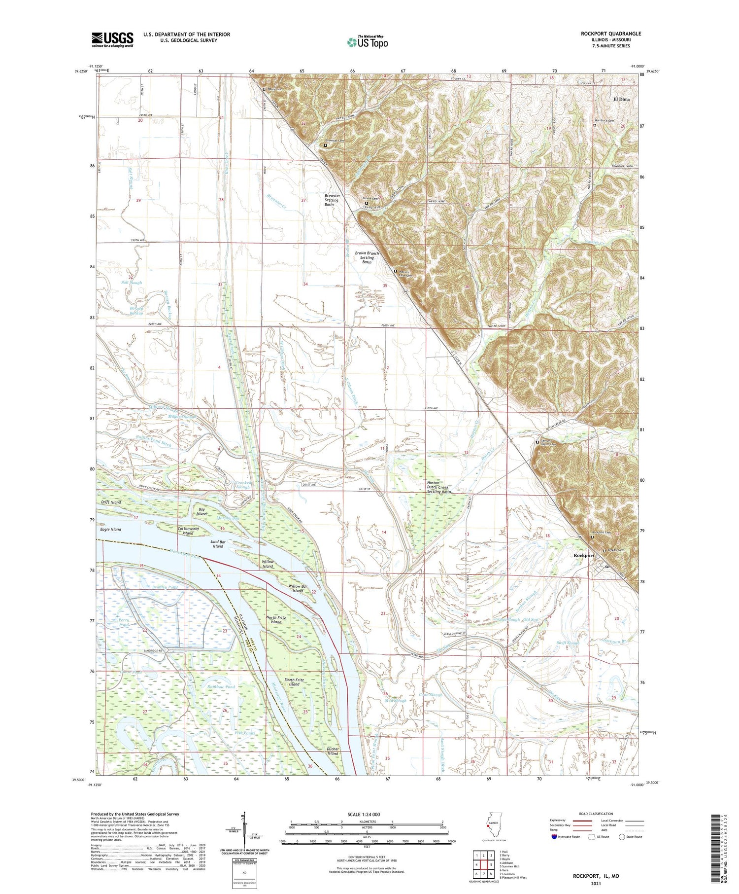 Rockport Illinois US Topo Map Image