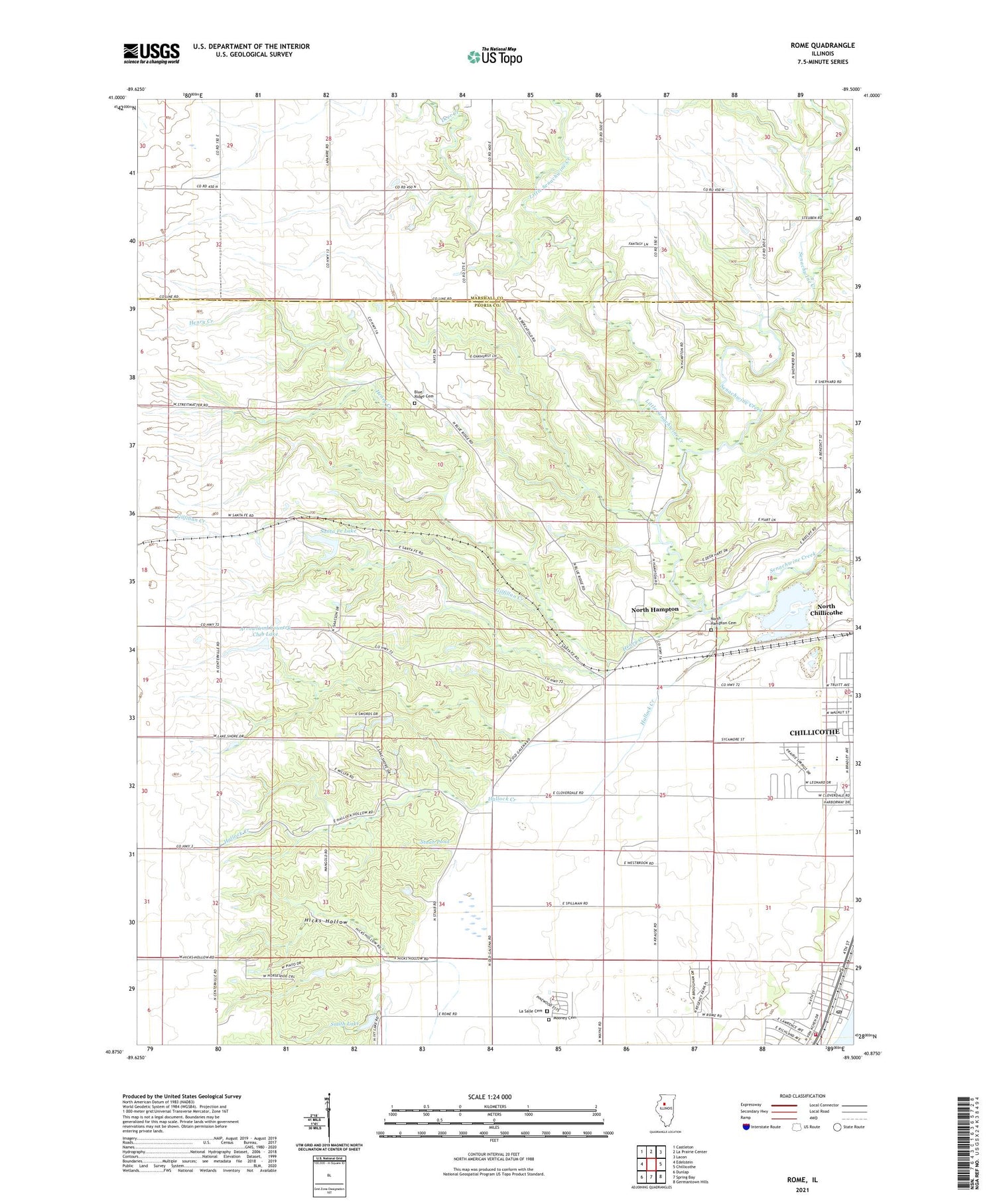 Rome Illinois US Topo Map Image