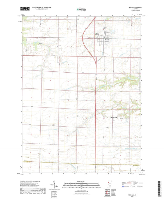 Roseville Illinois US Topo Map Image