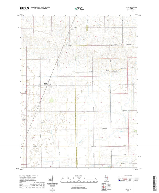 Royal Illinois US Topo Map Image