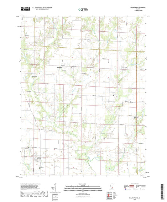 Sailor Springs Illinois US Topo Map Image