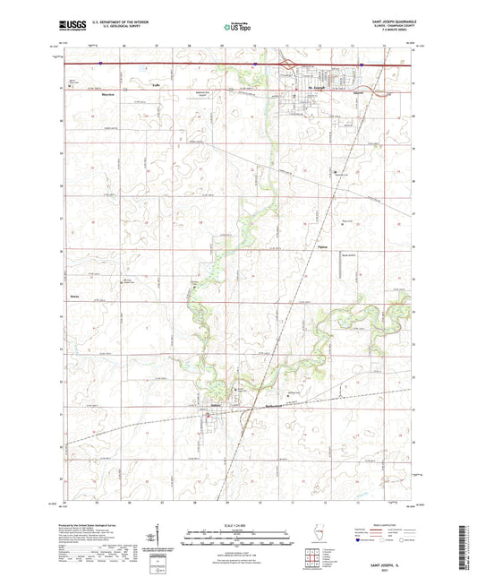 Saint Joseph Illinois US Topo Map Image