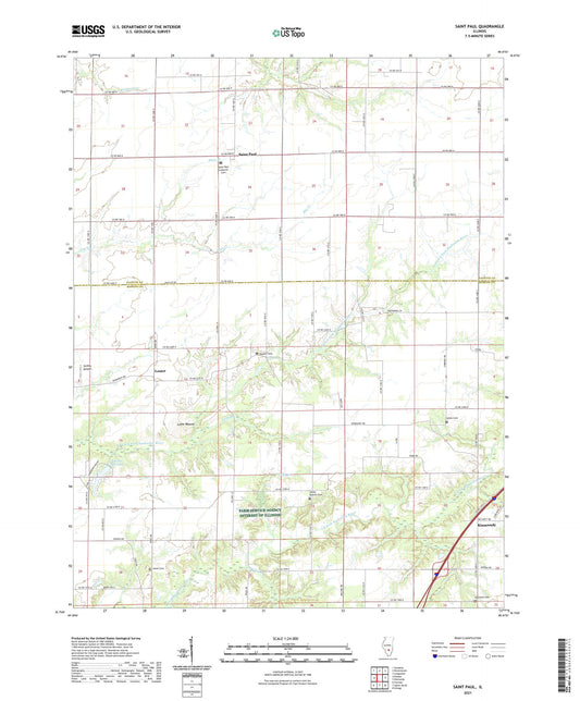 Saint Paul Illinois US Topo Map Image