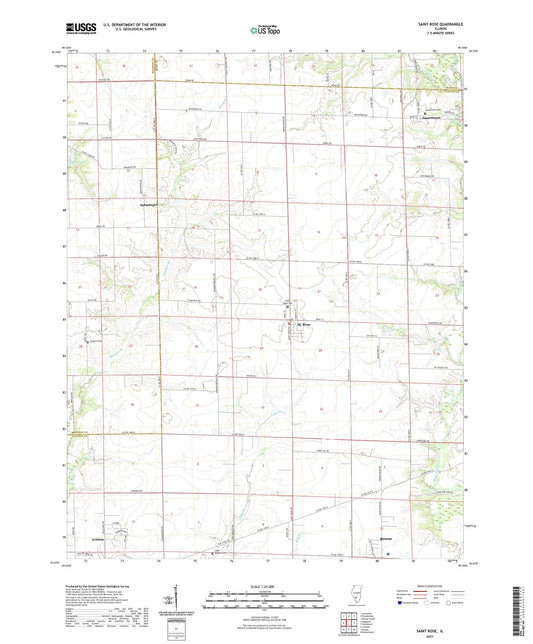 Saint Rose Illinois US Topo Map Image