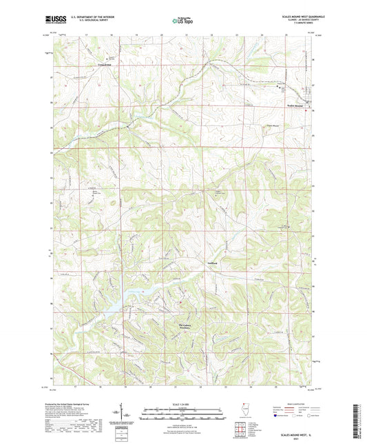 Scales Mound West Illinois US Topo Map Image