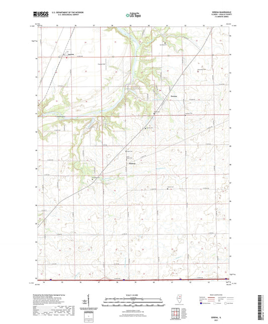 Serena Illinois US Topo Map Image