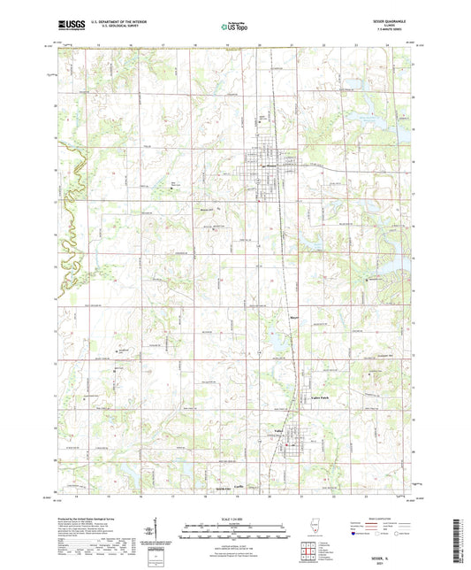 Sesser Illinois US Topo Map Image