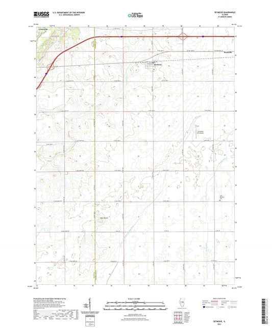 Seymour Illinois US Topo Map Image