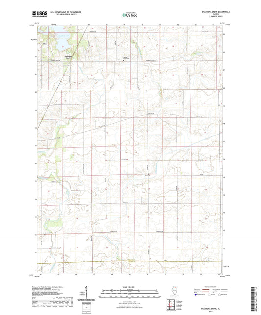 Shabbona Grove Illinois US Topo Map Image