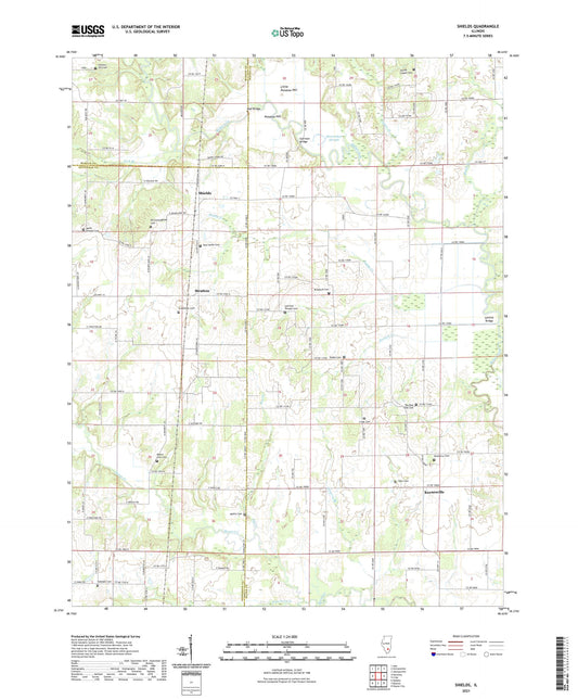 Shields Illinois US Topo Map Image