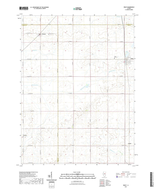 Sibley Illinois US Topo Map Image