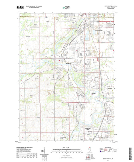 South Beloit Illinois US Topo Map Image