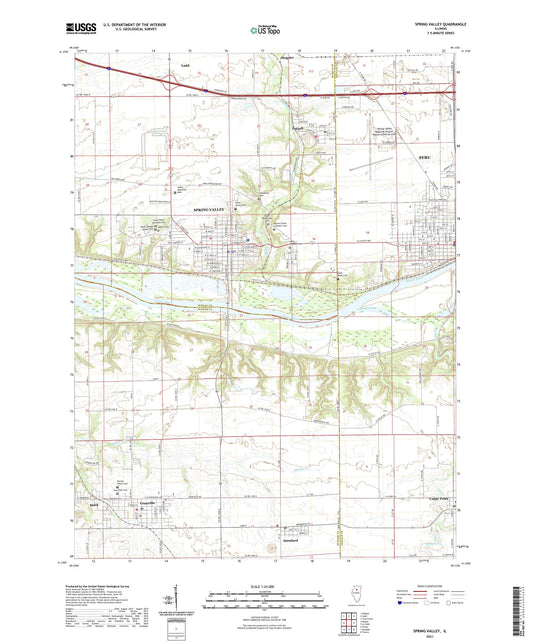 Spring Valley Illinois US Topo Map Image