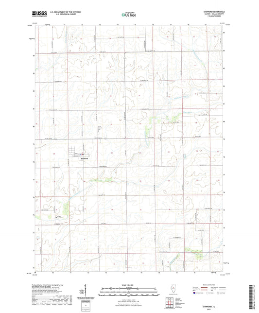 Stanford Illinois US Topo Map Image