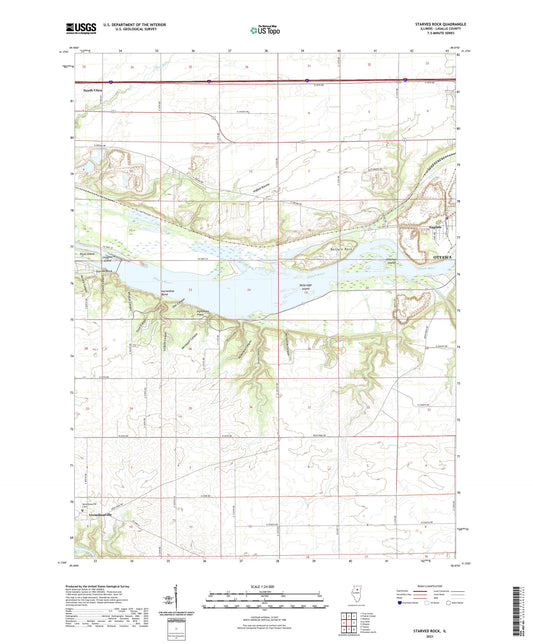 Starved Rock Illinois US Topo Map Image