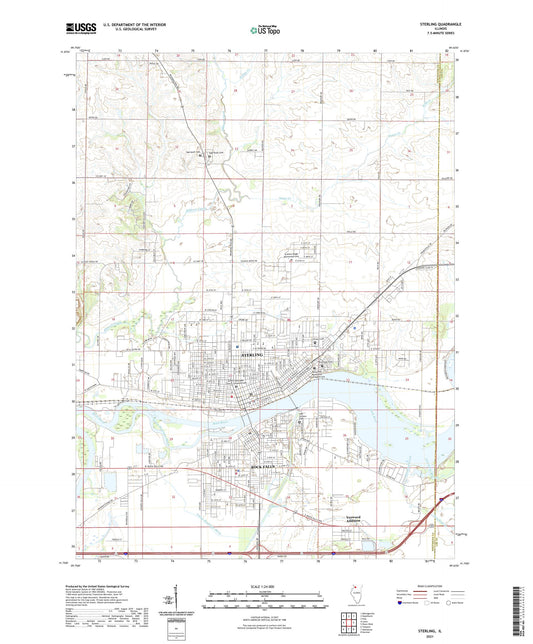 Sterling Illinois US Topo Map Image
