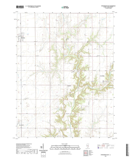 Stewardson East Illinois US Topo Map Image