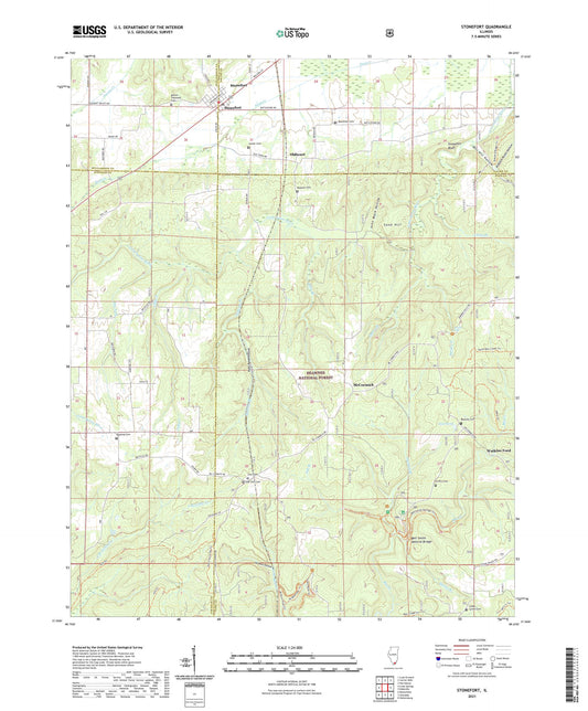Stonefort Illinois US Topo Map Image