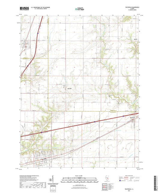 Teutopolis Illinois US Topo Map Image