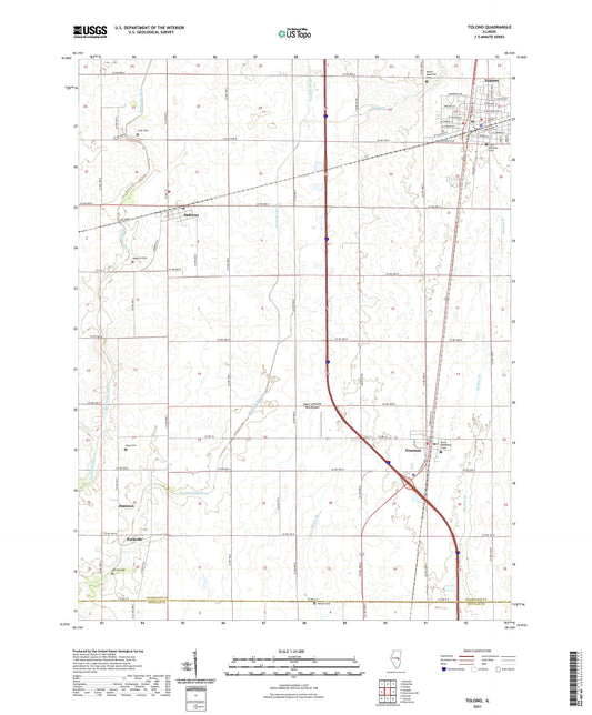 Tolono Illinois US Topo Map Image