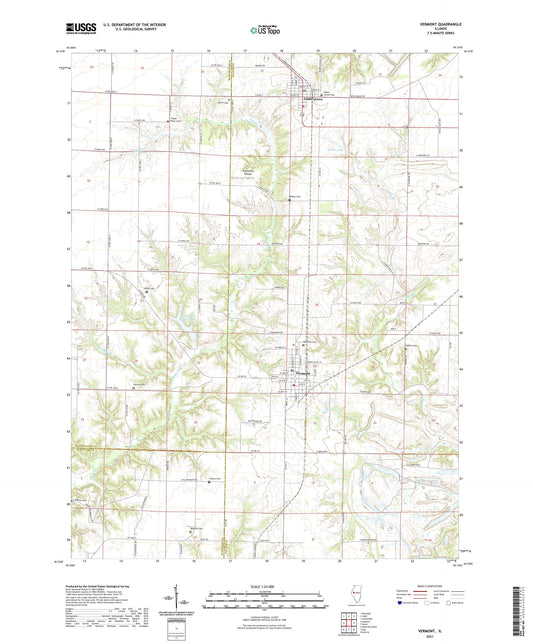 Vermont Illinois US Topo Map Image