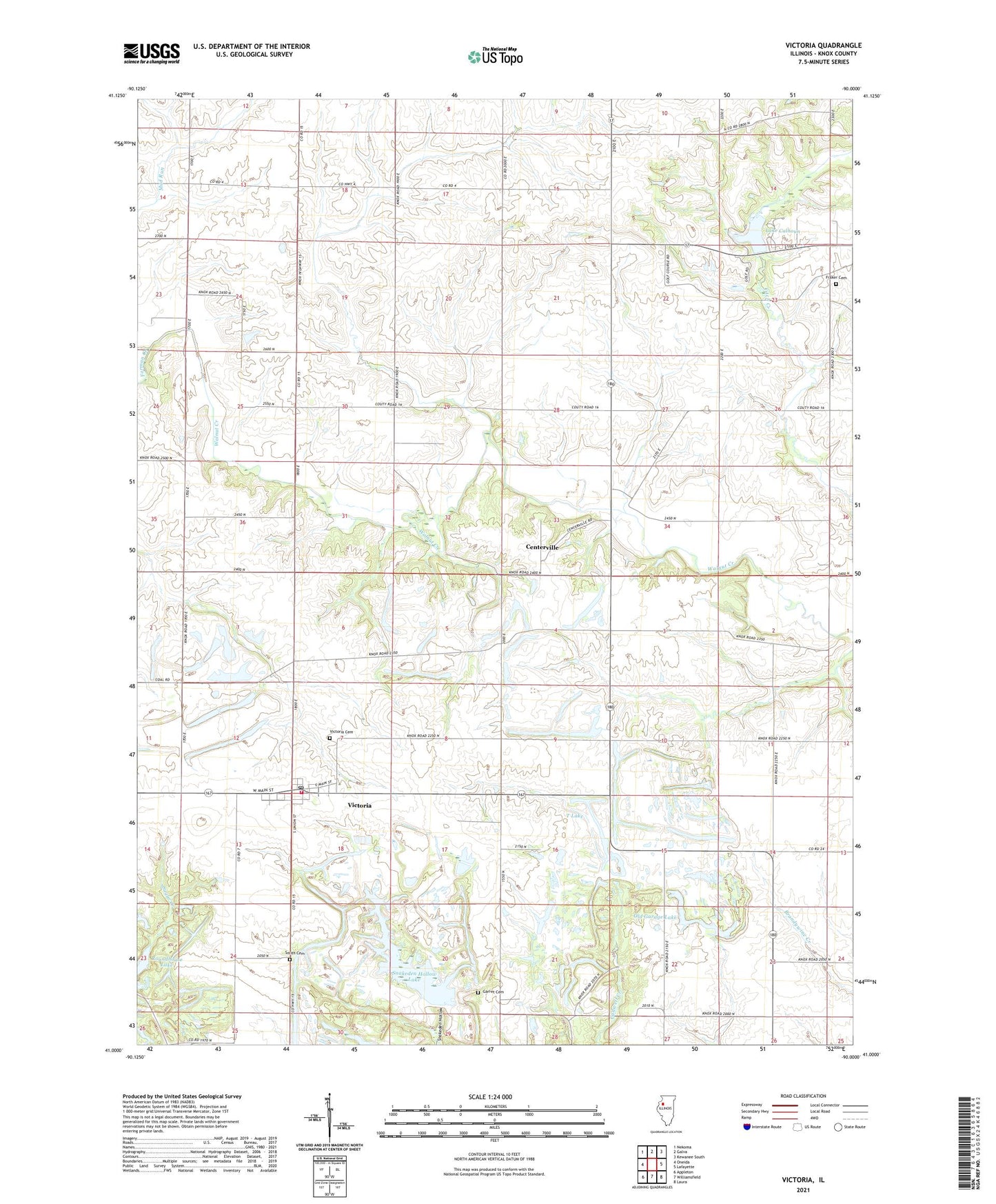 Victoria Illinois US Topo Map Image