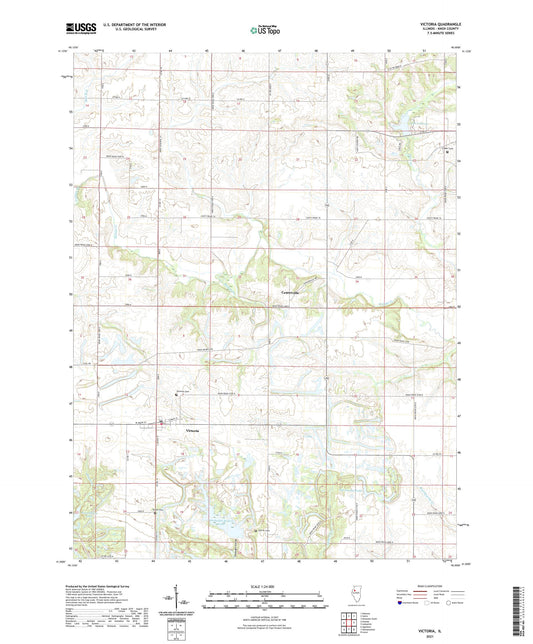 Victoria Illinois US Topo Map Image