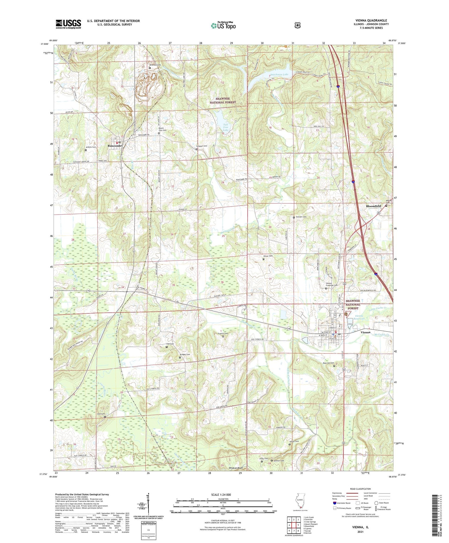 Vienna Illinois US Topo Map Image