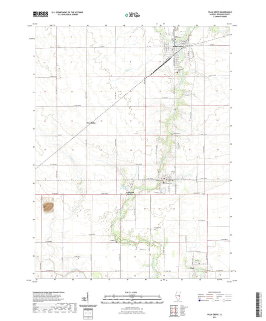 Villa Grove Illinois US Topo Map Image