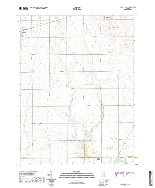 Villa Grove NW Illinois US Topo Map Image