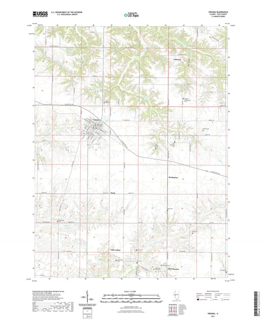Virginia Illinois US Topo Map Image