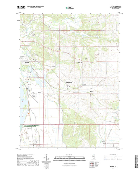 Wacker Illinois US Topo Map Image
