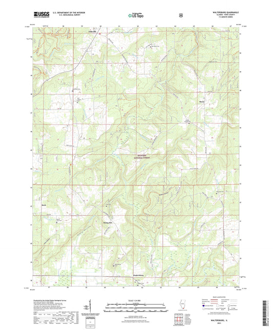 Waltersburg Illinois US Topo Map Image