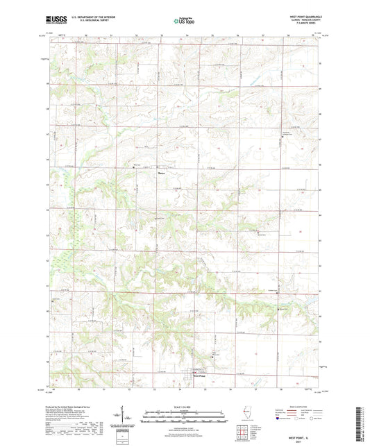 West Point Illinois US Topo Map Image