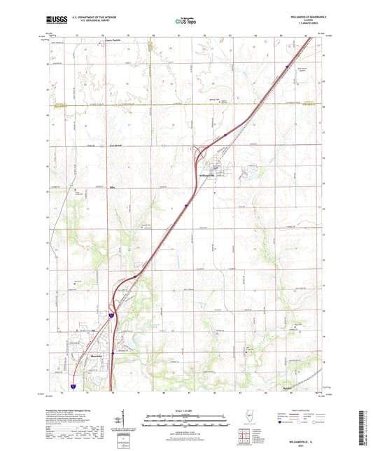 Williamsville Illinois US Topo Map Image