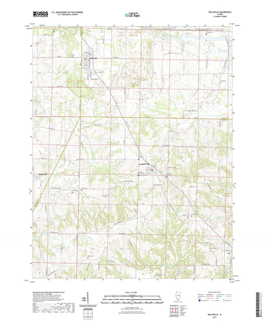 Willisville Illinois US Topo Map Image