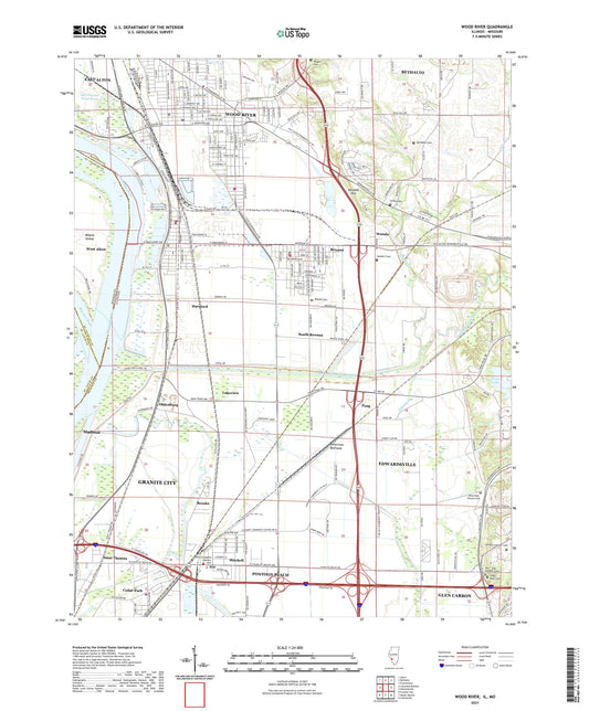 Wood River Illinois US Topo Map Image