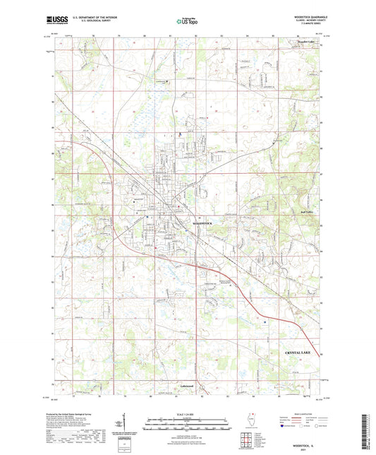 Woodstock Illinois US Topo Map Image