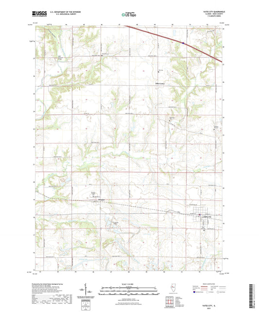 Yates City Illinois US Topo Map Image