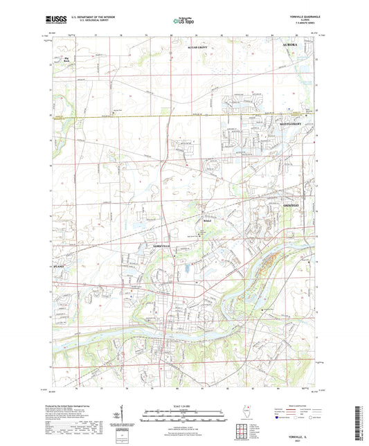 Yorkville Illinois US Topo Map Image