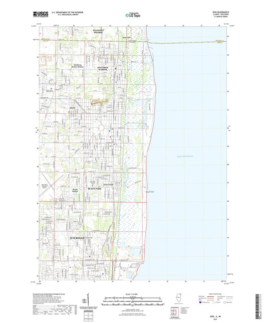 Zion Illinois US Topo Map Image