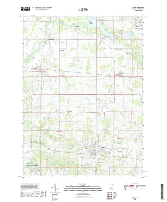 Albion Indiana US Topo Map Image