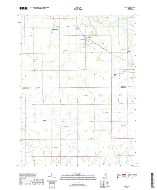 Amboy Indiana US Topo Map Image
