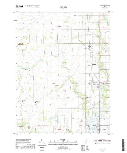 Arcadia Indiana US Topo Map Image