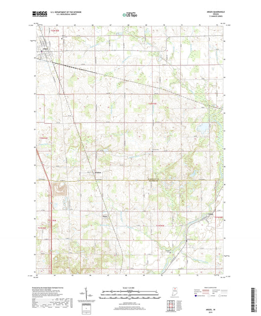 Argos Indiana US Topo Map Image